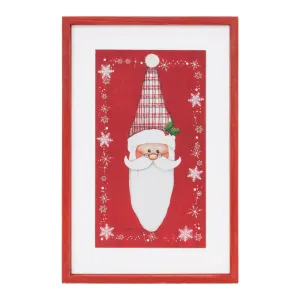 Traditional Santa Snowflake Wall Plaque 18"H