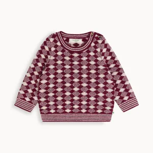 Truffle - Berry Mix Diamond Knit Sweater