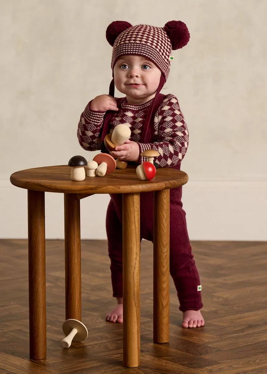 Truffle Set - Berry Mix Sweater & Dungaree Set