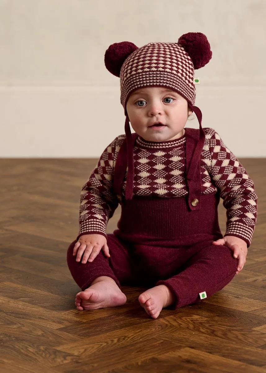 Truffle Set - Berry Mix Sweater & Dungaree Set