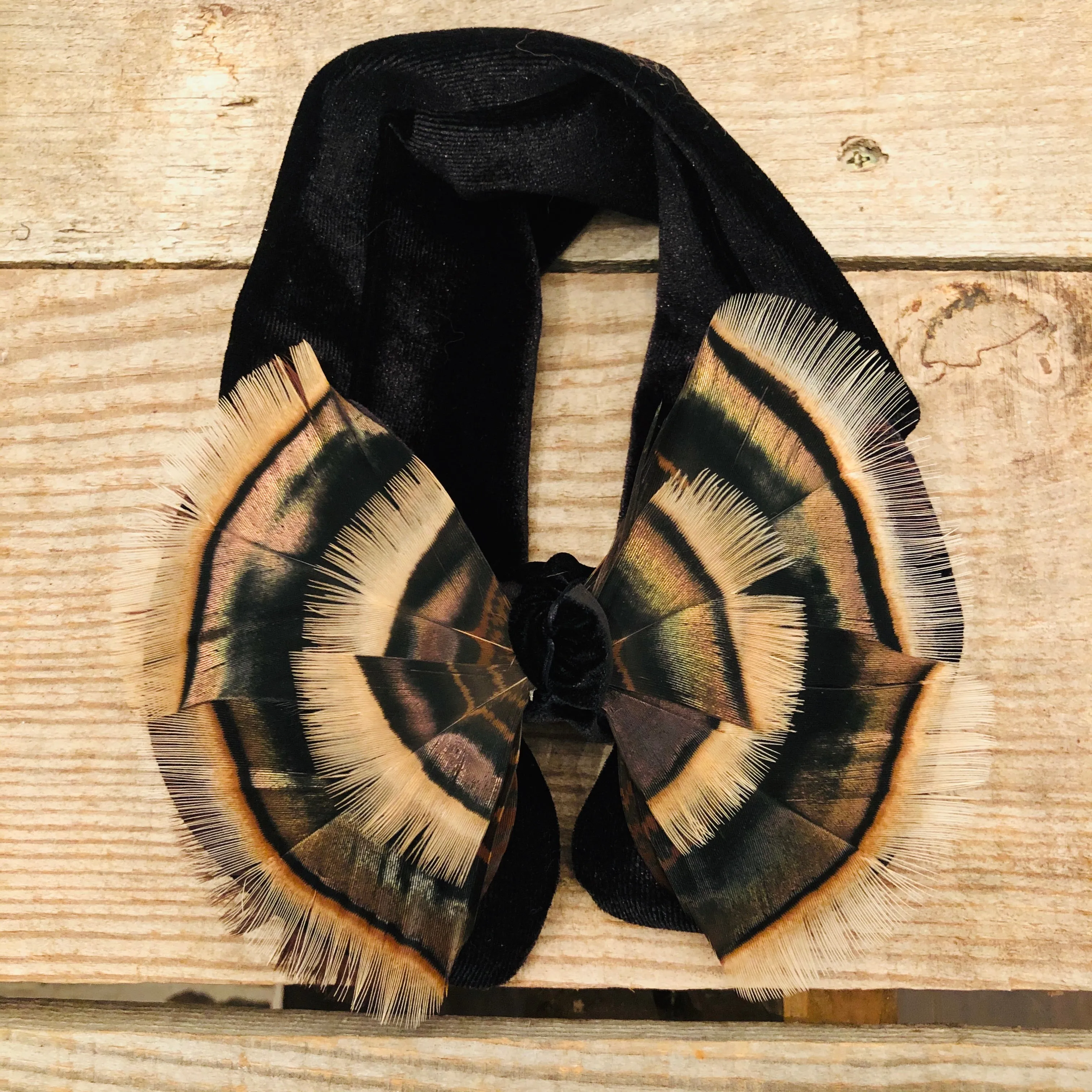 Turkey Feather Bow tie