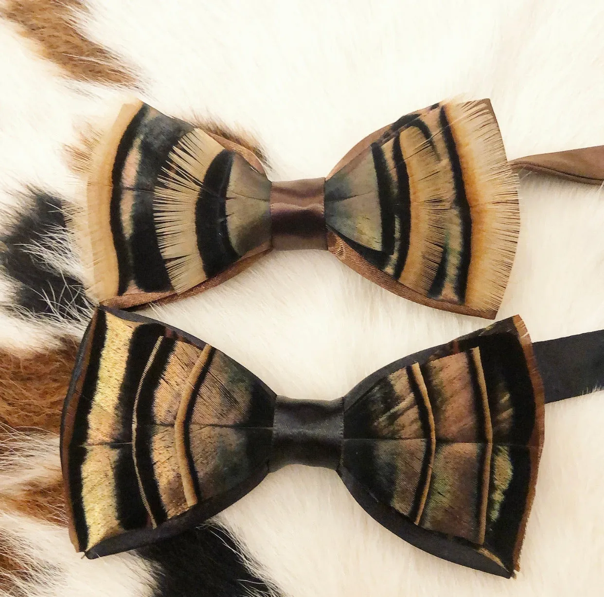 Turkey Feather Bow tie