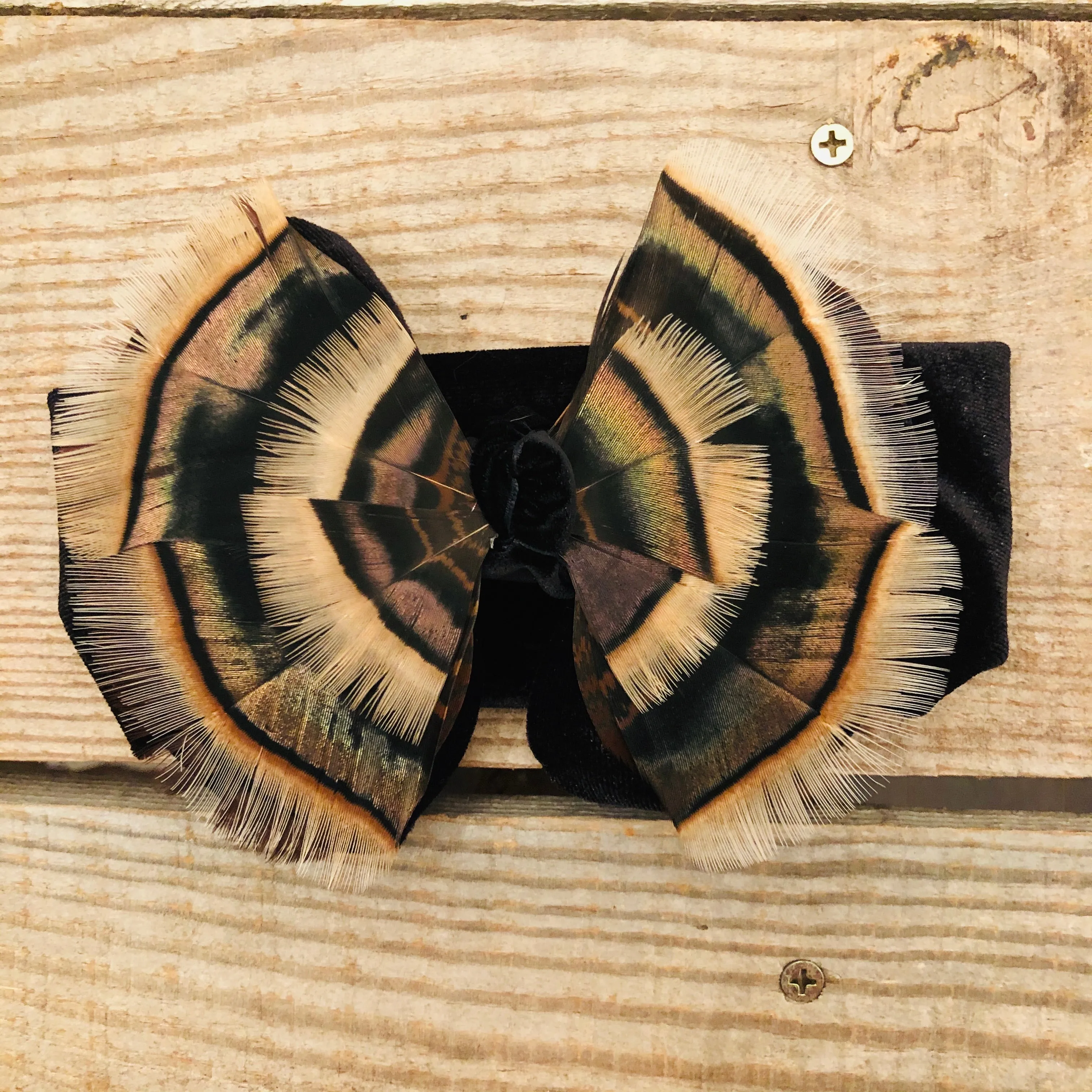 Turkey Feather Bow tie