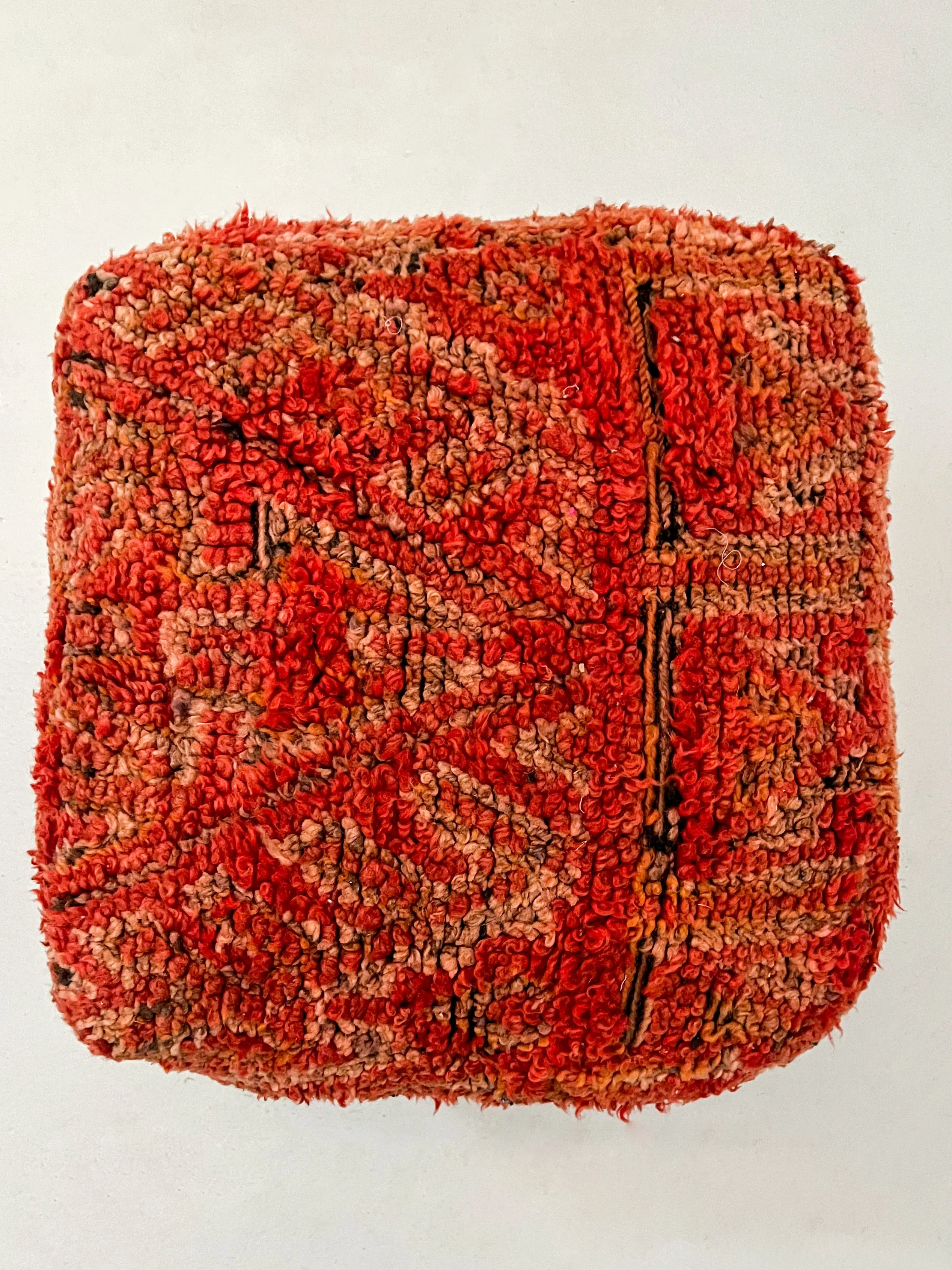 Vintage Beni M'Guild Pouf Square - Red