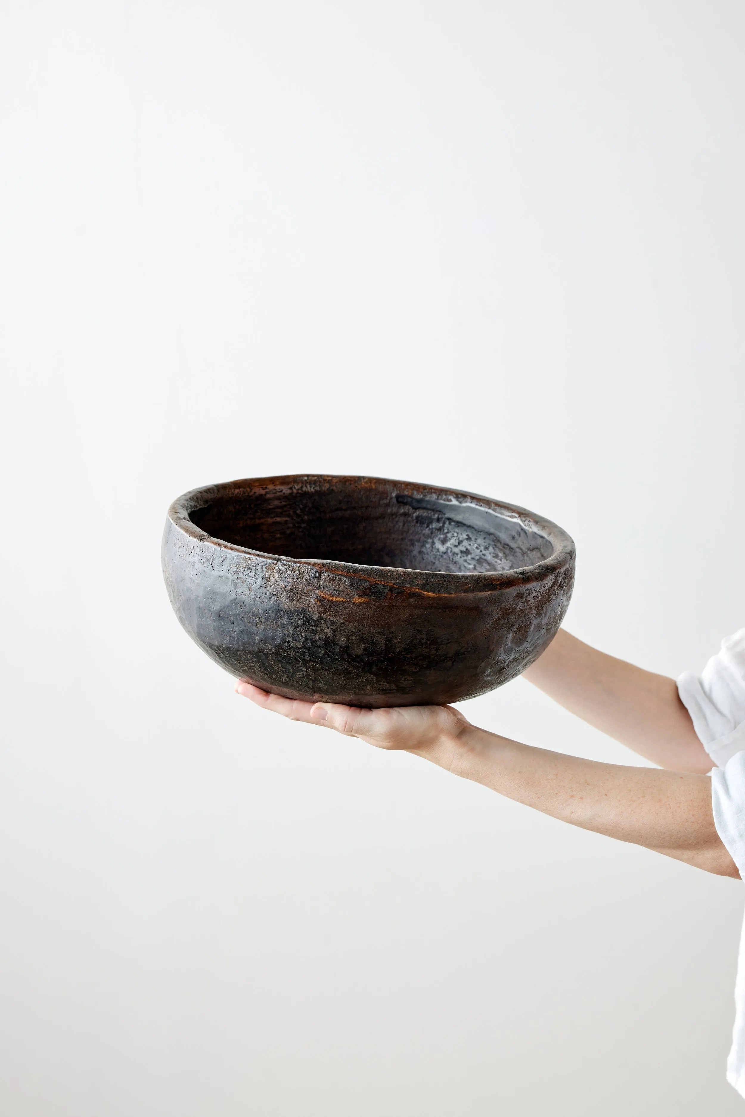 Vintage Iroko Wood Bowl