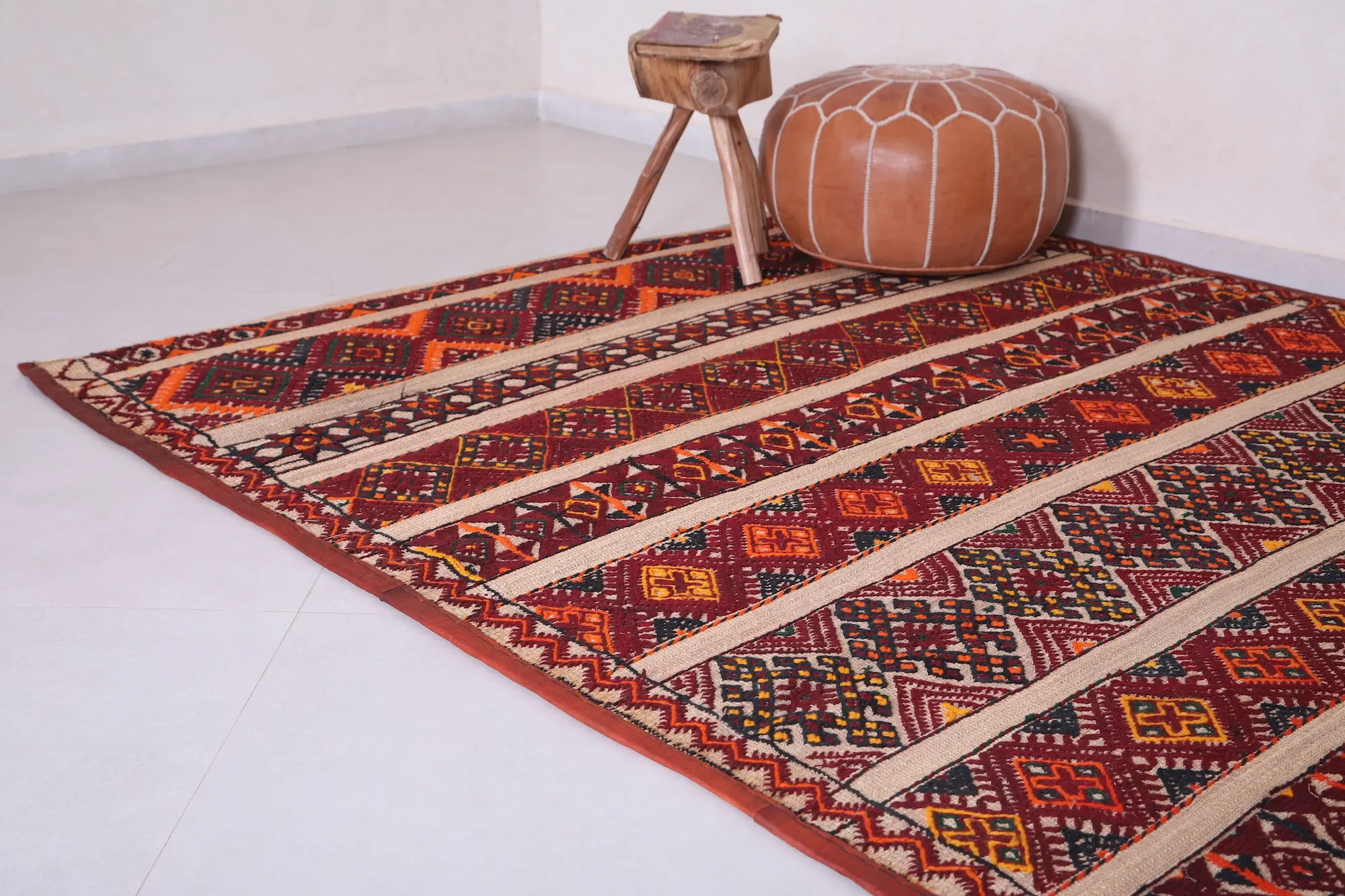 Vintage Moroccan Rug 6.1 X 9.6 Feet