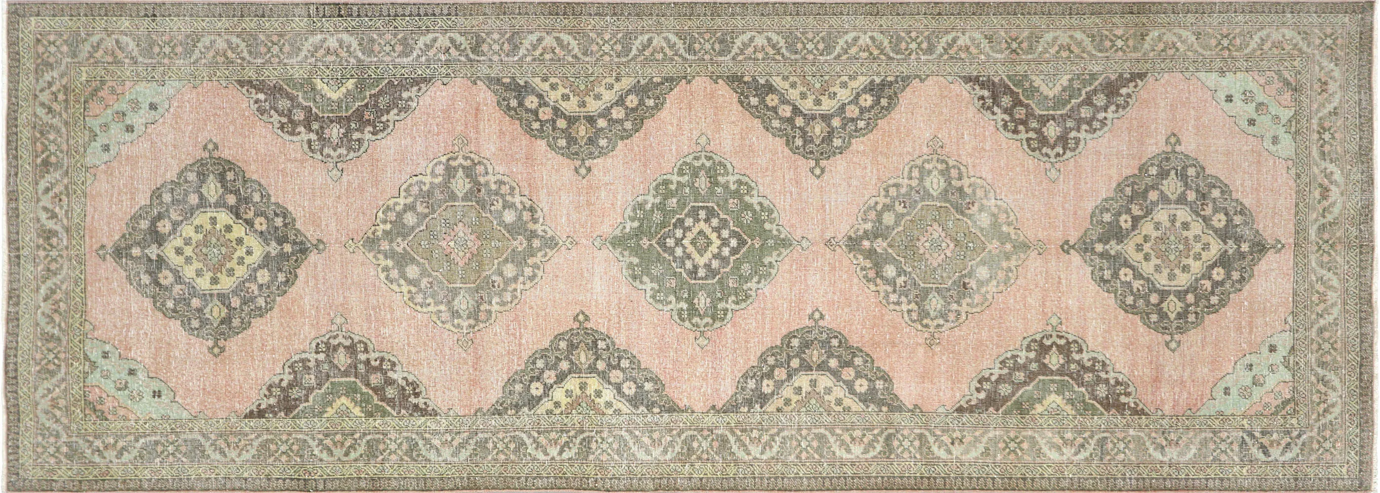 Vintage Turkish Oushak Rug - 4'8" x 13'