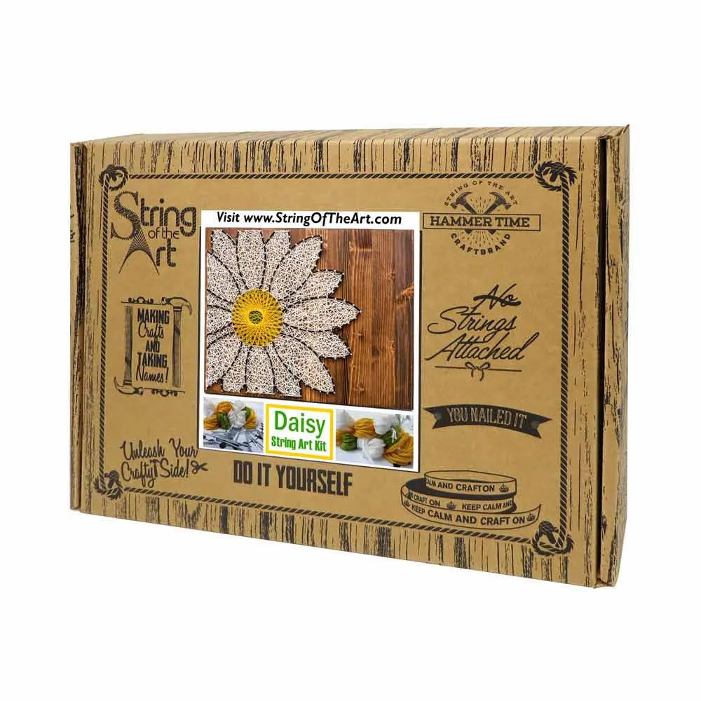 White Daisy String Art Kit