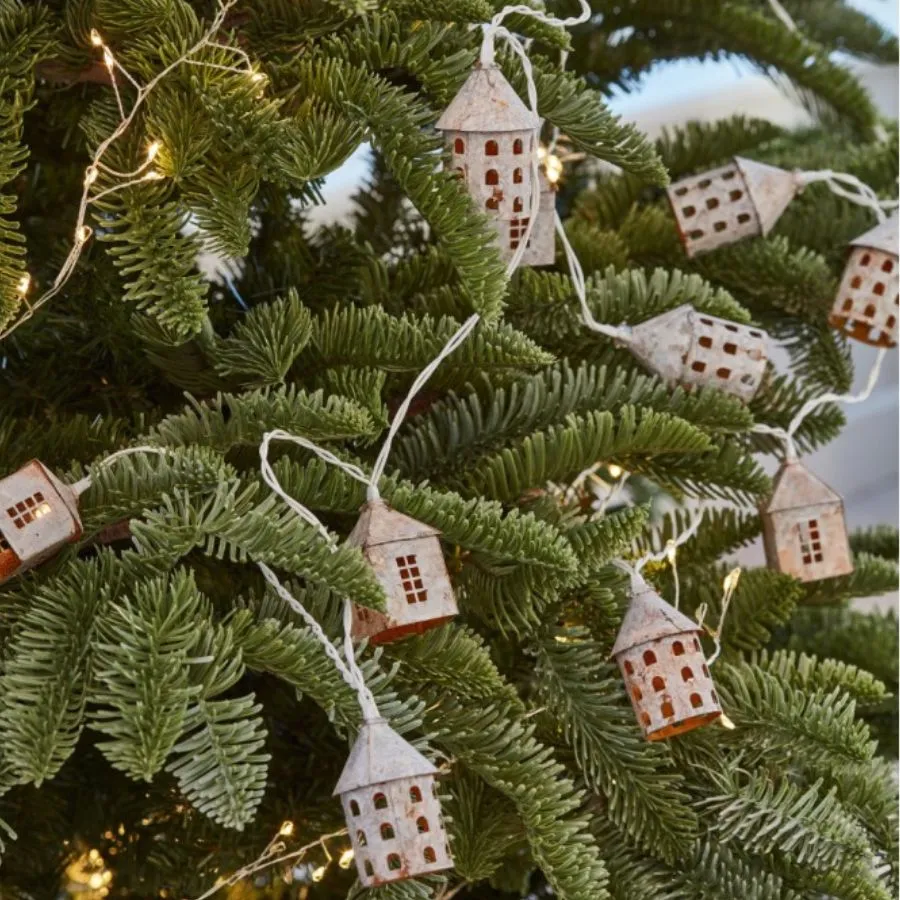 Winter White Village String of Lights