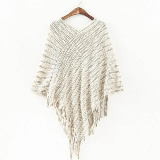 Winter Women Sweater Tassel Knitted Sweater