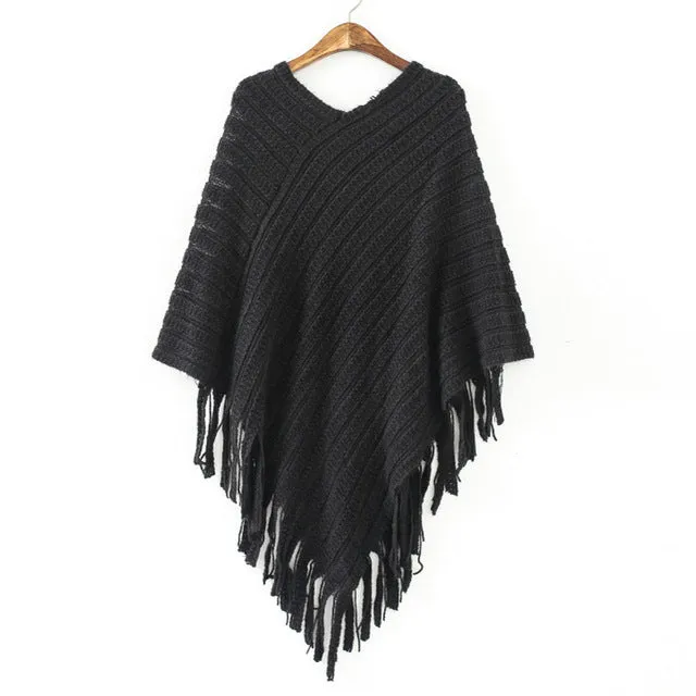 Winter Women Sweater Tassel Knitted Sweater