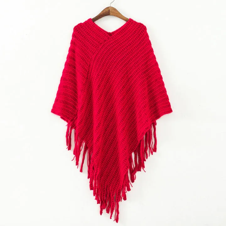 Winter Women Sweater Tassel Knitted Sweater