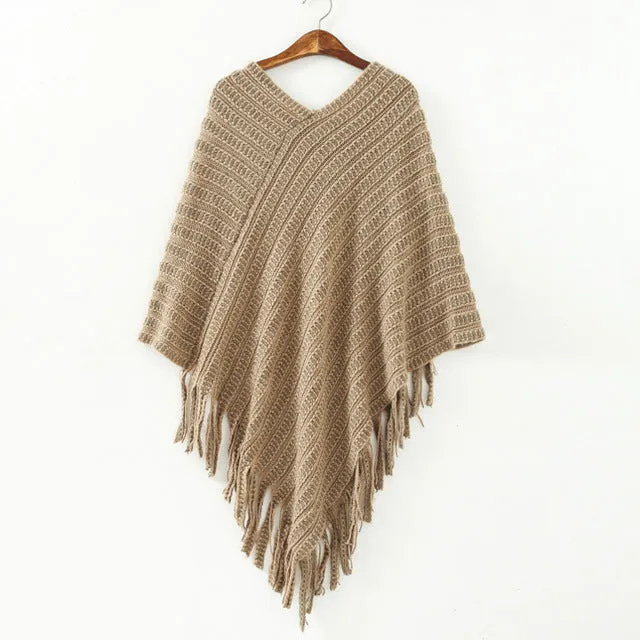 Winter Women Sweater Tassel Knitted Sweater