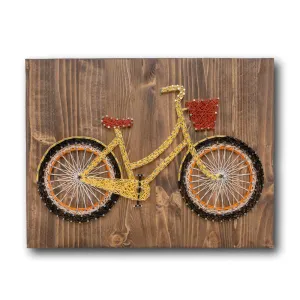 Yellow Bicycle String Art Kit
