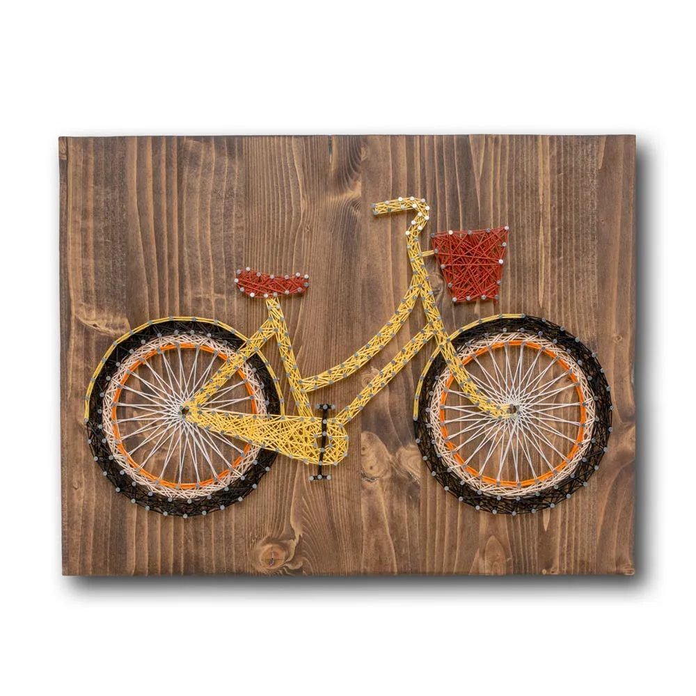 Yellow Bicycle String Art Kit