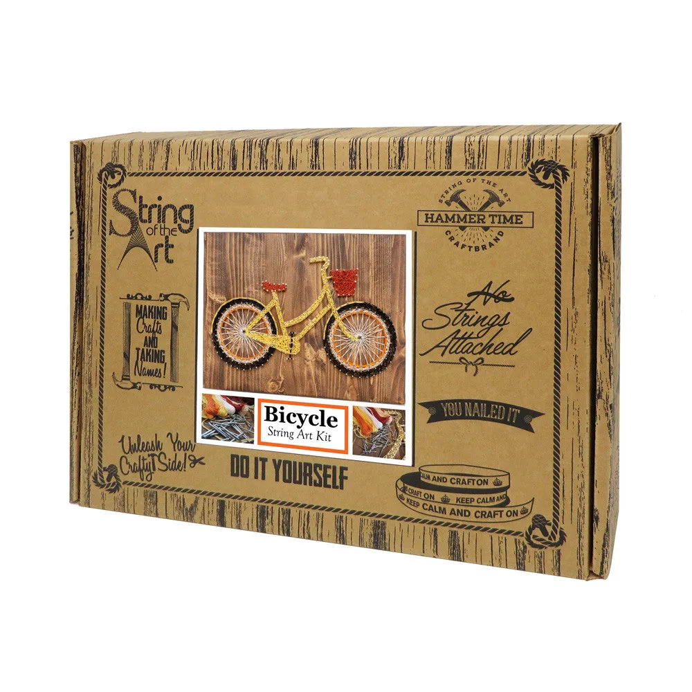 Yellow Bicycle String Art Kit