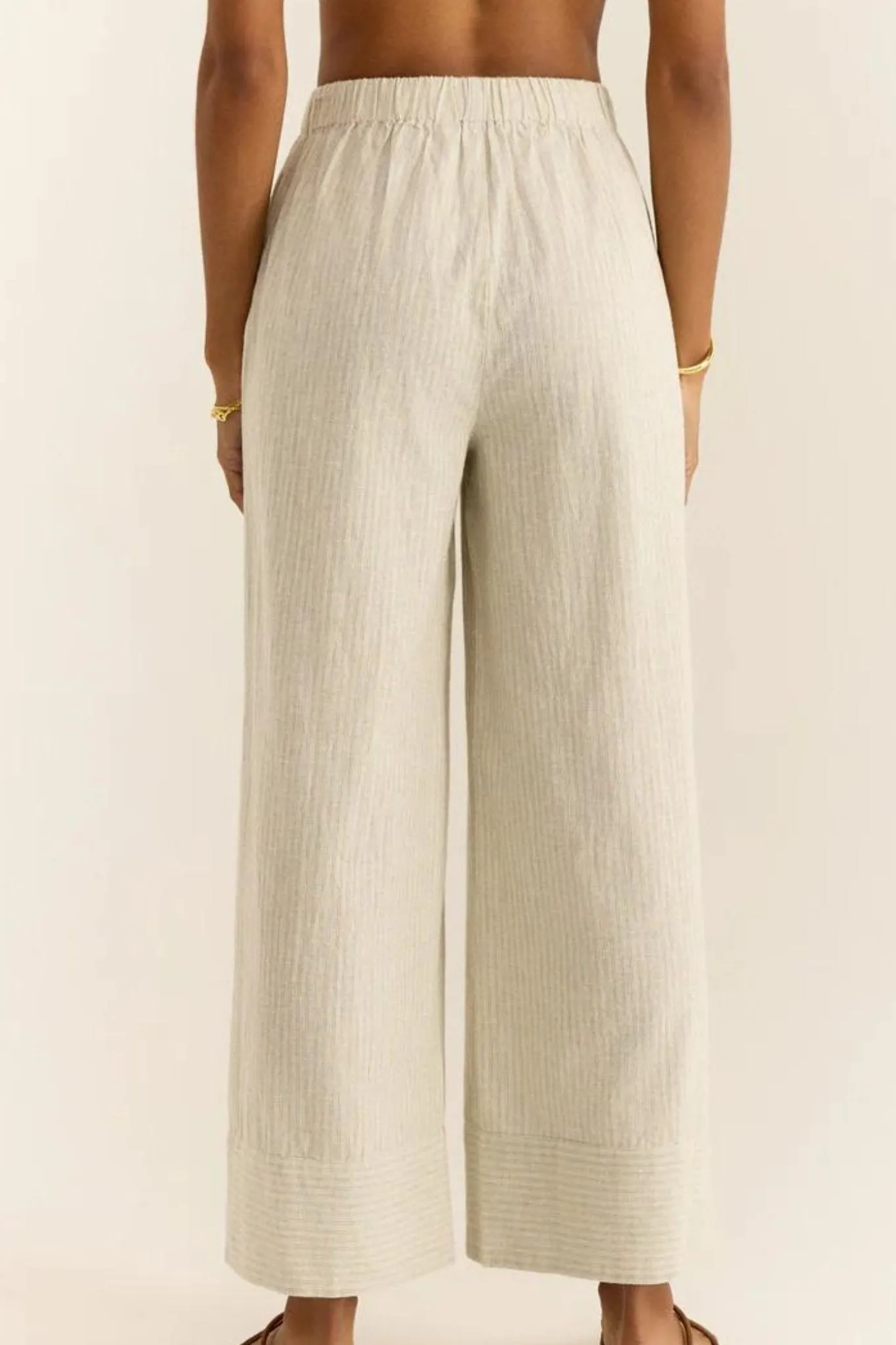 Z Supply: Brookvale Casita Stripe Pant in Sandstone